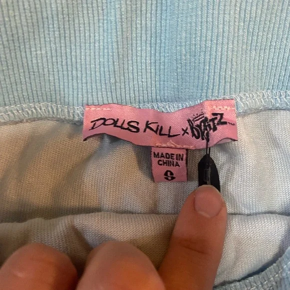 Dolls Kill x Bratz limited edition embellished Bratz blue velour skirt- NWT - Picture 14 of 15